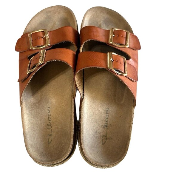 Chinese Laundry Surfs Up  Double Buckle Strap Cognac Espadrille Flat Sandals 9 - Picture 7 of 14